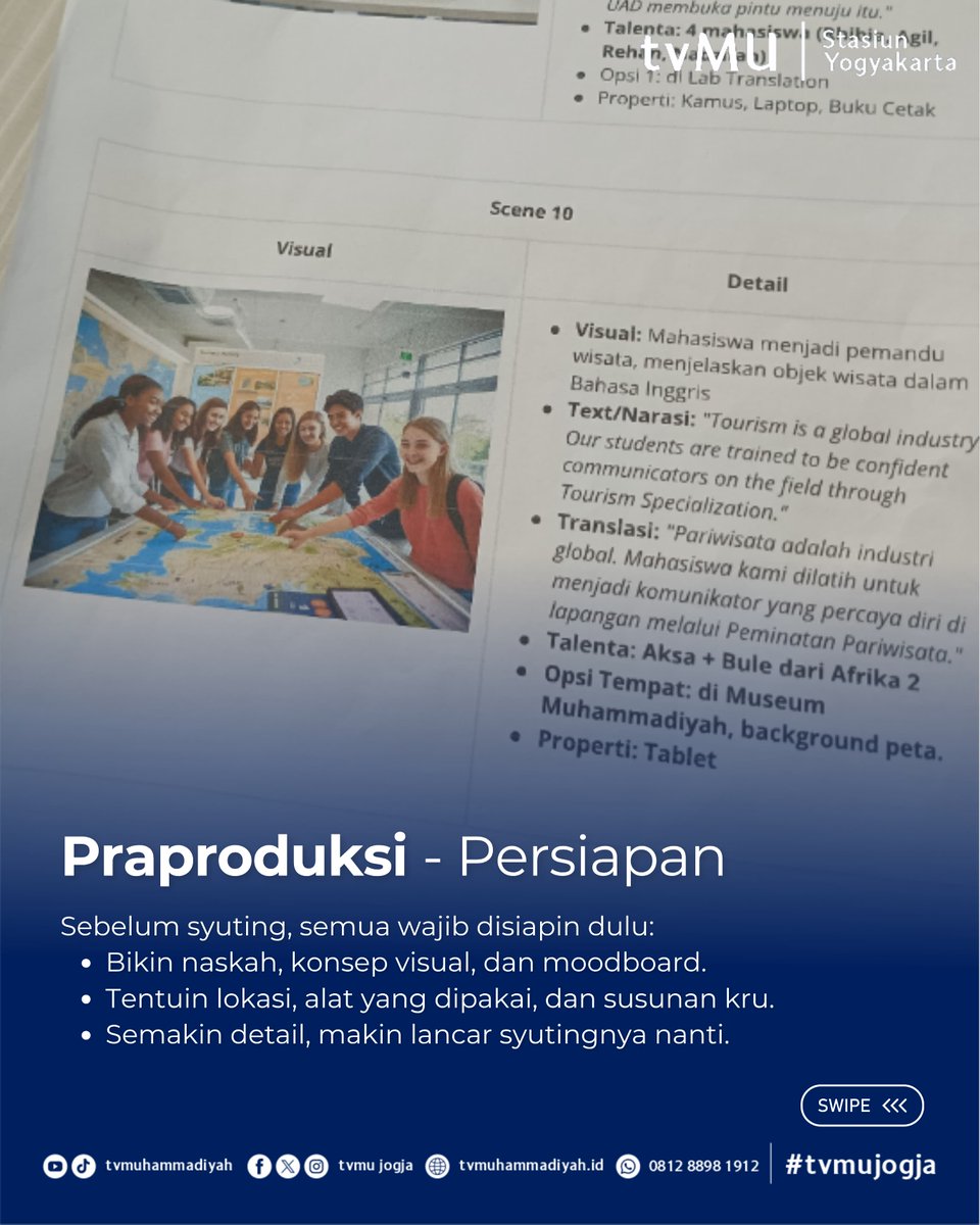 tvmujogja_'s tweet photo. “Video keren itu gak langsung jadi dari kamera!”
Di balik satu video kece, ada proses panjang yang gak bisa diremehkan. Dari naskah sampai editing, semua ada ilmunya.
#ProduksiVideo #Praproduksi #PascaProduksi #VideoEditing #AfterEffects #AdobePremiere #KontenGaul #tvMu https://t.co/ugU8A1Z9W7