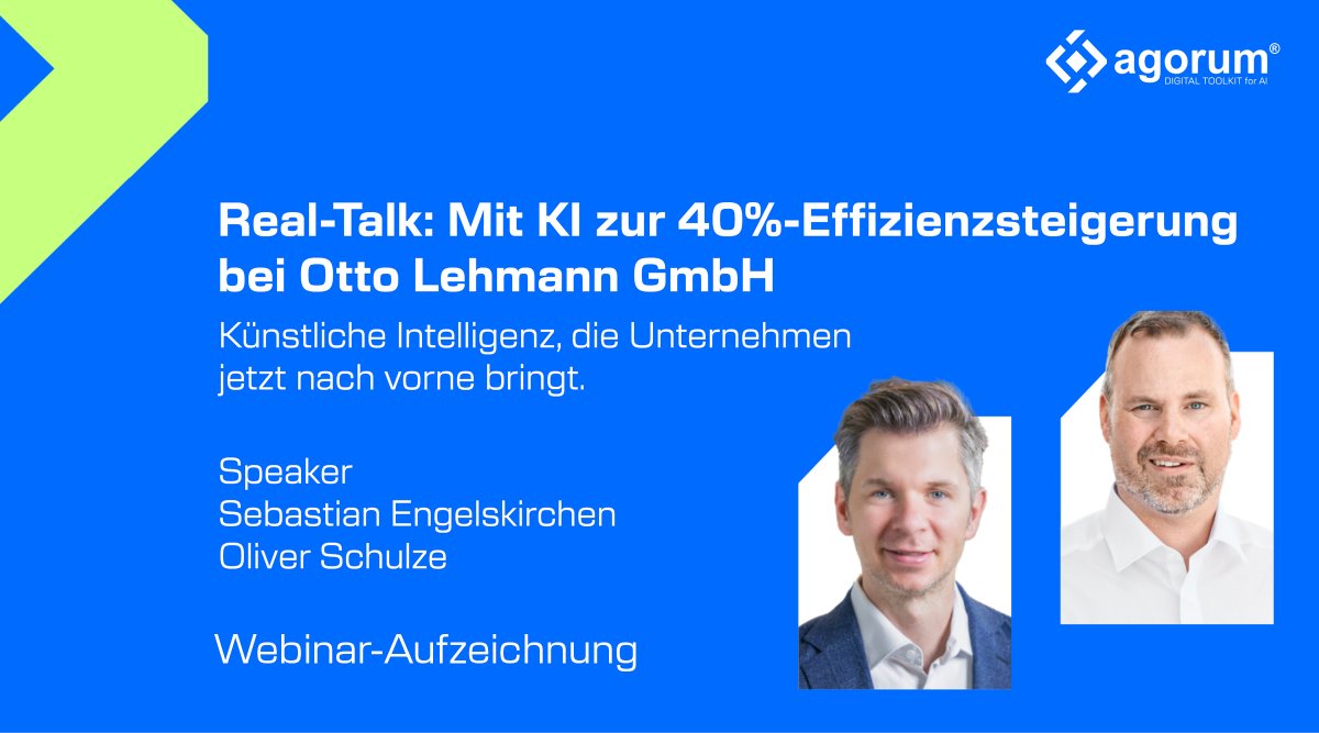 agorumsoftware's tweet image. 🎥 𝗪𝗲𝗯𝗶𝗻𝗮𝗿-𝗔𝘂𝗳𝘇𝗲𝗶𝗰𝗵𝗻𝘂𝗻𝗴: Mit KI zu 40 % Effizienzsteigerung bei Otto Lehmann GmbH. 

agorum.com/webinare/webin…