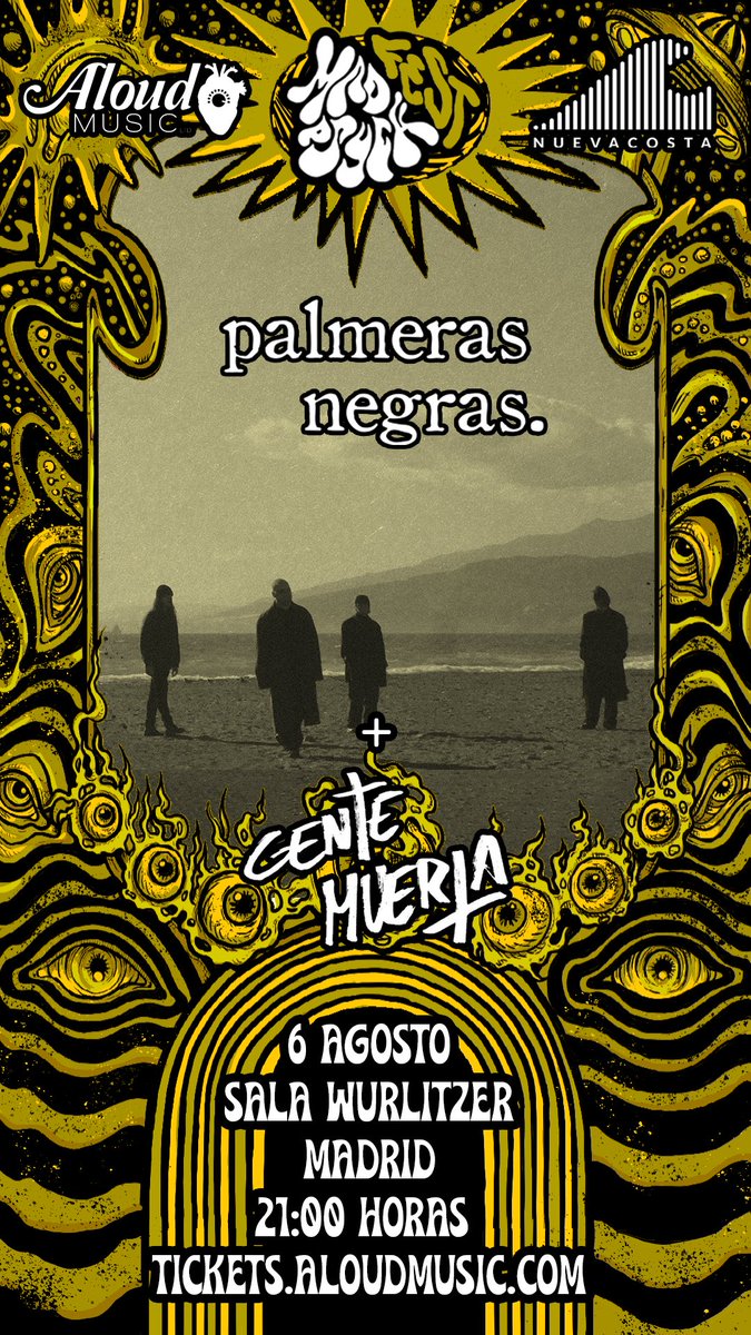 Mañana miércoles Palmeras Negras y Gente Muerta en Wurlitzer Madrid

tickets.aloudmusic.com/es/events/palm…
