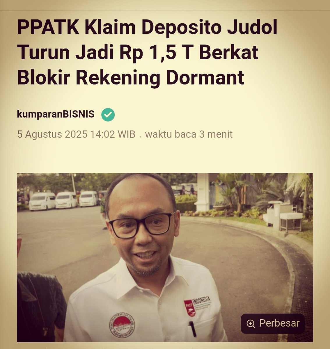 Kuis sore,
APA BAHAYA NYA REKENING DORMANT DI PERBANKAN INDONESIA?...
1000.000 untuk 10 lasekar singmasing 100k bwat yang bisa ngejawab dgn Bener 
Ane tutup dan umumin besok malem jam 21:00wib

kumparan.com/kumparanbisnis…