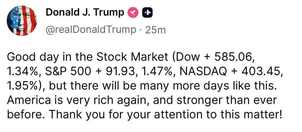 America is very rich again, and stronger than ever before🇺🇸