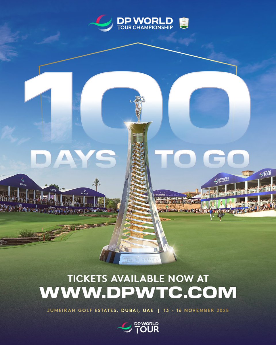 100 days to Dubai ‼

#DPWTC #RolexSeries