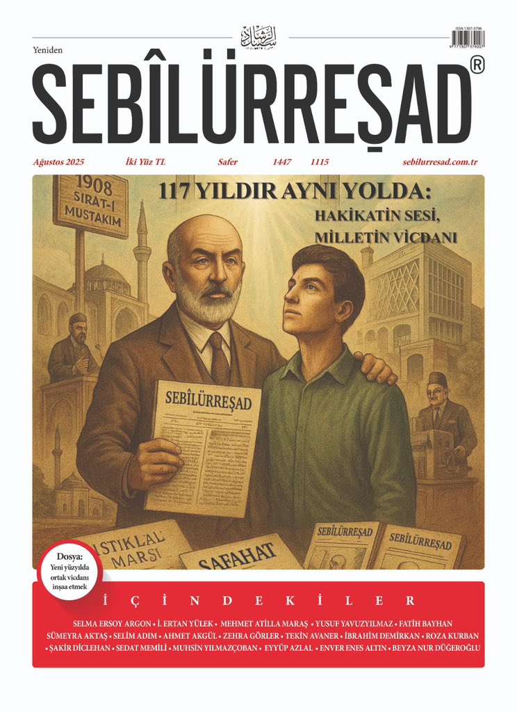 Fatih Bayhan (@mfbyhan) on Twitter photo 117 yıllık bir yolculuk, bir milletin yürüyüşü…
Sebilürreşad, Ağustos sayısında hem kendi hikâyesine hem de kardeşlik çağrısına kulak veriyor.
Terörsüz bir Türkiye ve barış dolu bir gelecek için sözümüz var.
📘 Şimdi okuma vakti!
<a href="/sebilurresad_d/">Sebilürreşad</a> 117 yıllık bir yolculuk, bir milletin yürüyüşü…
Sebilürreşad, Ağustos sayısında hem kendi hikâyesine hem de kardeşlik çağrısına kulak veriyor.
Terörsüz bir Türkiye ve barış dolu bir gelecek için sözümüz var.
📘 Şimdi okuma vakti!
<a href="/sebilurresad_d/">Sebilürreşad</a>