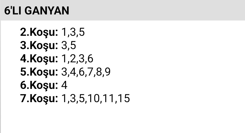 🇫🇷 DEAUVILLE ALTILI GANYAN TAHMİNİM.(15.55)
(3) LUWSAIL ve (4)MY HIGHNESS TEK.