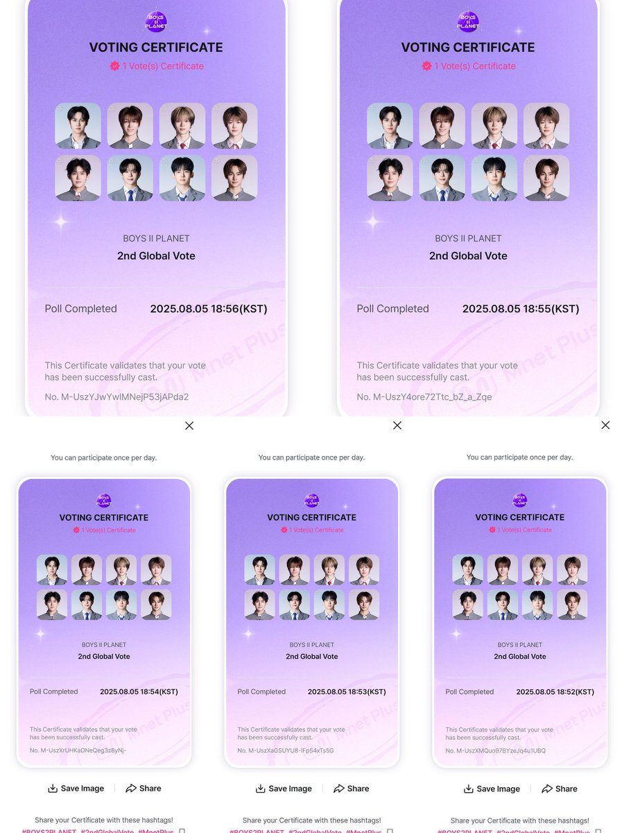 Medinilla Vote (@medinillavote) on Twitter photo Congrats to #BANGJUNHYUK #CHENKAIWEN #PENGJINYU #SUNJIAYANG #YICHEN #YOOKANGMIN #YUMEKI #ZHOUANXIN get 10🎟 on BOYS ll PLANET 🥳
Thanks all for participating!😻💐
<a href="/ANXINVOTINGTEAM/">ANXIN VOTING TEAM</a> <a href="/KaiwenGlobal/">KAIWEN GLOBAL</a> <a href="/Yichenation/">YICHEN VOTING TEAM</a> <a href="/PengJinYuGlobal/">PENG JINYU GLOBAL</a> <a href="/JIAYANGGLOBAL/">SUN JIAYANG GLOBAL</a> <a href="/VoteForYumeki/">Yumeki Voting</a> <a href="/winacss_/">리나</a> <a href="/lvr4kangmin/">aena</a> Congrats to #BANGJUNHYUK #CHENKAIWEN #PENGJINYU #SUNJIAYANG #YICHEN #YOOKANGMIN #YUMEKI #ZHOUANXIN get 10🎟 on BOYS ll PLANET 🥳
Thanks all for participating!😻💐
<a href="/ANXINVOTINGTEAM/">ANXIN VOTING TEAM</a> <a href="/KaiwenGlobal/">KAIWEN GLOBAL</a> <a href="/Yichenation/">YICHEN VOTING TEAM</a> <a href="/PengJinYuGlobal/">PENG JINYU GLOBAL</a> <a href="/JIAYANGGLOBAL/">SUN JIAYANG GLOBAL</a> <a href="/VoteForYumeki/">Yumeki Voting</a> <a href="/winacss_/">리나</a> <a href="/lvr4kangmin/">aena</a>