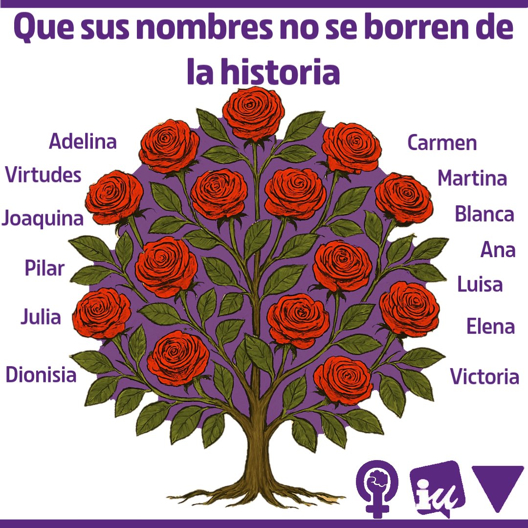 A las #13Rosas las asesino el fascismo hace 86 años, mujeres que lucharon comprometidas con sus ideales de verdadera libertad, igualdad y solidaridad.
"Que sus nombres no se borren de la historia" 🌹🌹🌹🌹🌹🌹🌹🌹🌹🌹🌹🌹🌹
#13RosasRojas