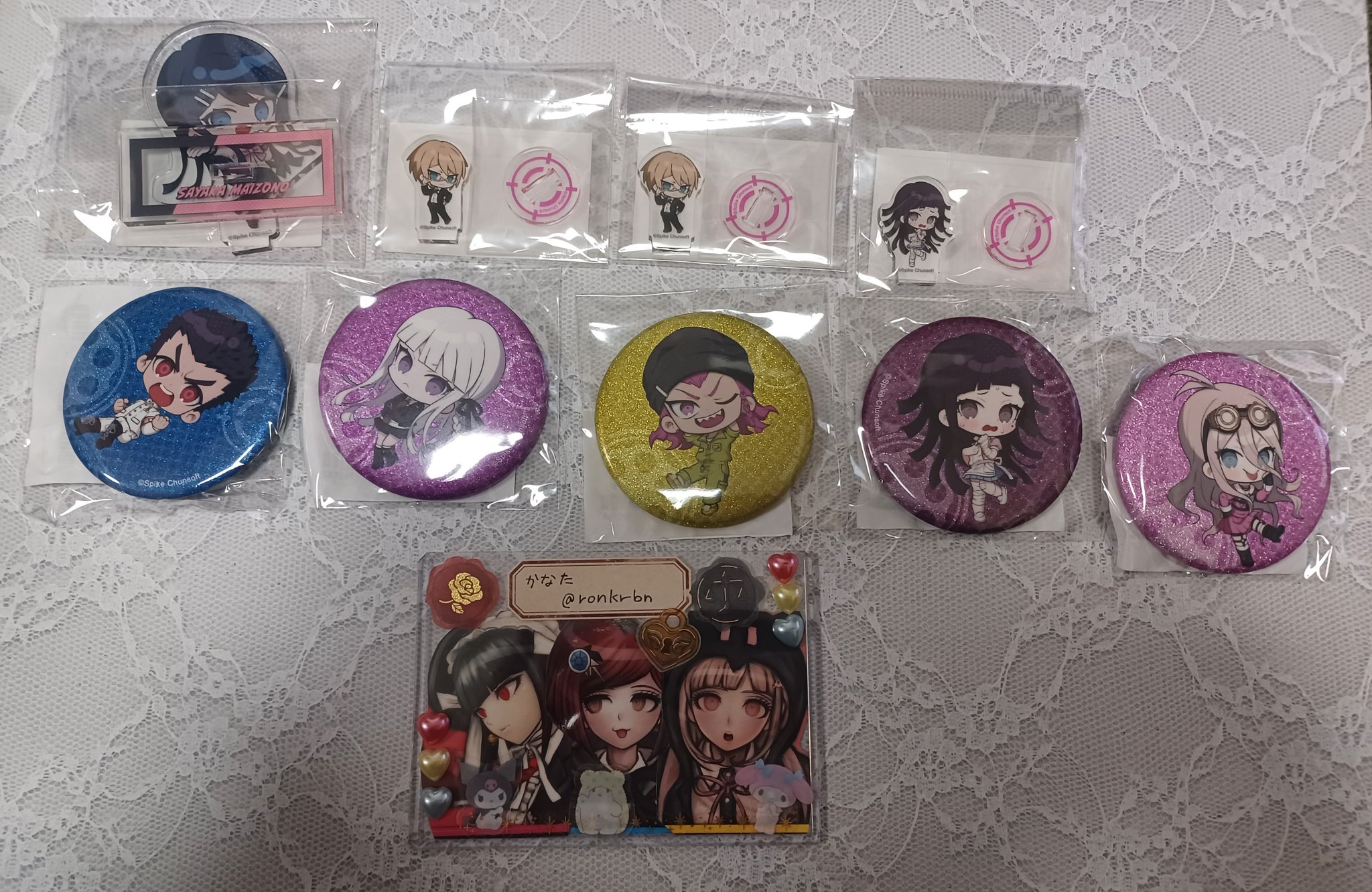 ダンガンロンパ くじメイト 缶バッジ 百田 十神 終里 夜長 東条 ダンガンロンパ くじメイト 天海蘭太郎 グリッター缶バッジ D賞