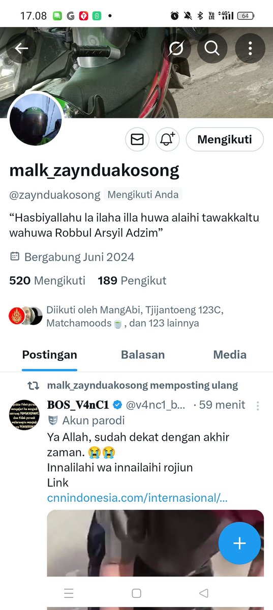 Silahkan follow akun ini 
👉 <a href="/zaynduakosong/">malk_zaynduakosong</a> 
Bantu RT ya 
Thanks 🤝😇
