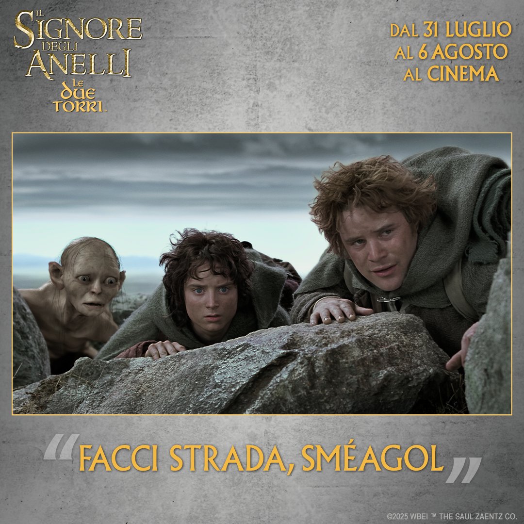 Frodo, Sam e Gollum avanzano tra terre insidiose e minacciosi presagi.

#IlSignoreDegliAnelli – Le Due Torri è ancora in sala oggi e domani.