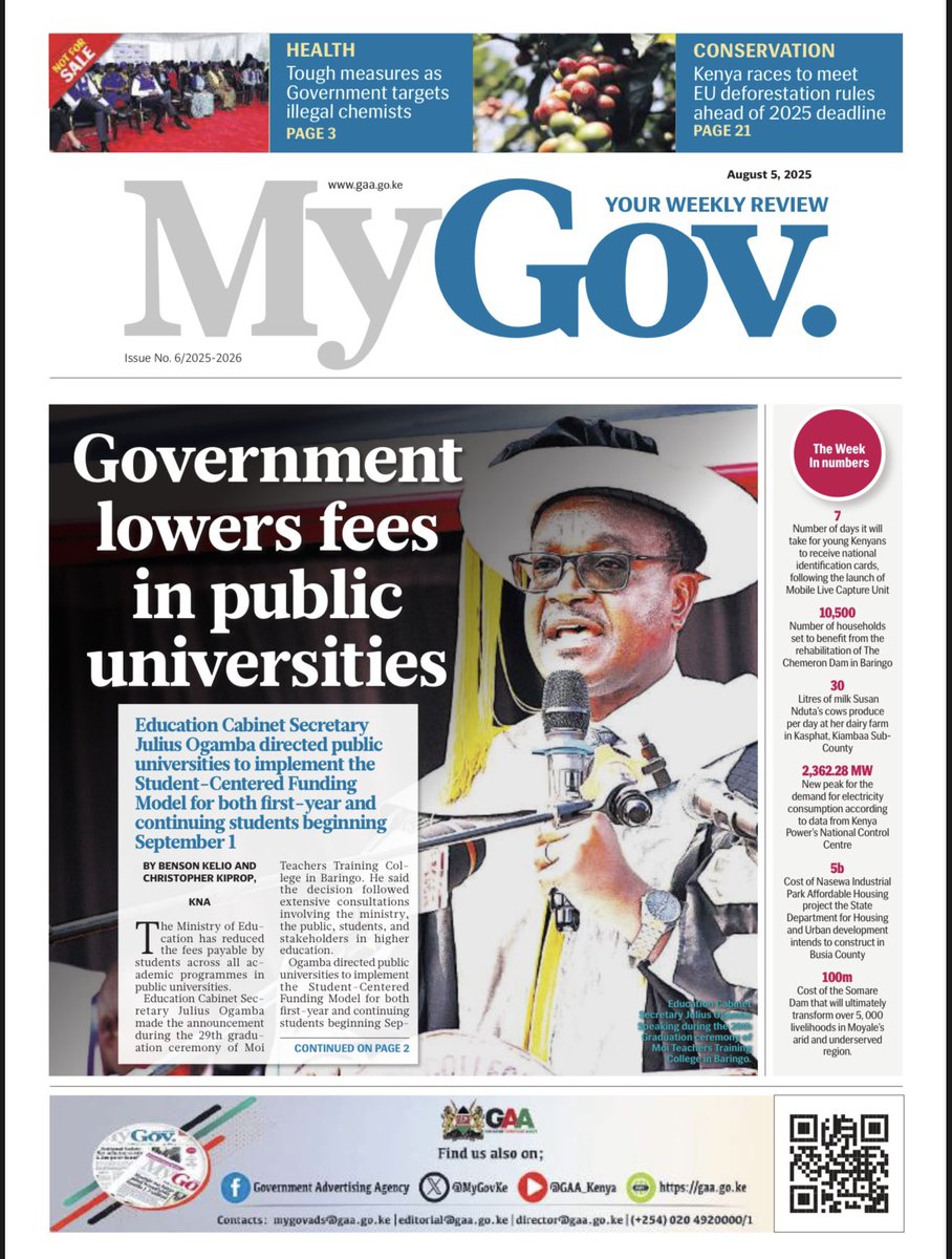 Education under Ruto Government has been made historically affordable for all! ✌🏾