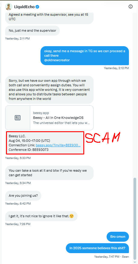 Captain Matthew (@matthew_kor) on Twitter photo I'm still amazed anyone falls for this... Absolutely love wasting their time
Nice try <a href="/LiquidEch0/">LiquidEcho</a> I'm still amazed anyone falls for this... Absolutely love wasting their time
Nice try <a href="/LiquidEch0/">LiquidEcho</a>