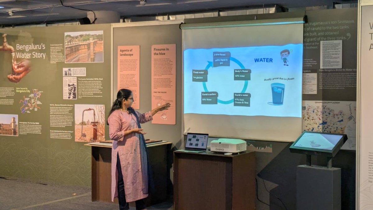 vismuseum's tweet photo. A session on "Know Your Water" was organized at @vismuseum, a unit of @ncsmgoi, @MinOfCultureGoI  in collaboration with Paani Earth Foundation and the International Centre for Clean Water on August 4, 2025.

#VITM #bangalore #water #WaterTesting #children #learning #WaterPurity https://t.co/dRvVwTZY8s