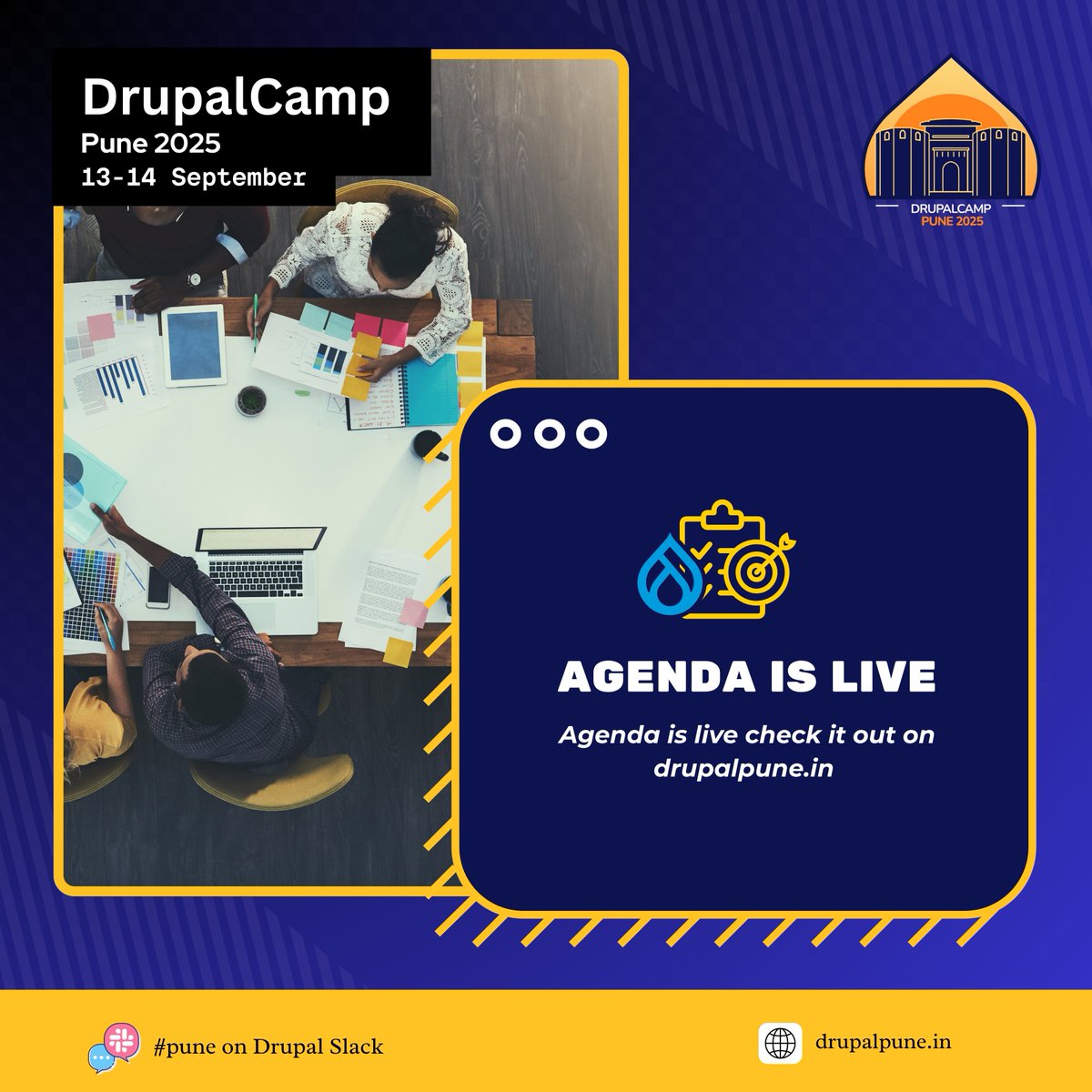 drupalcamppune's tweet image. It’s here! 🎉 The official #DrupalCampPune2025 schedule is live.
🔗 Explore the sessions → drupalpune.in/schedule
💡 Keynotes, breakouts, contribution — let’s gooo!
#DrupalIndia @DrupalPune #DAP #OpenSource