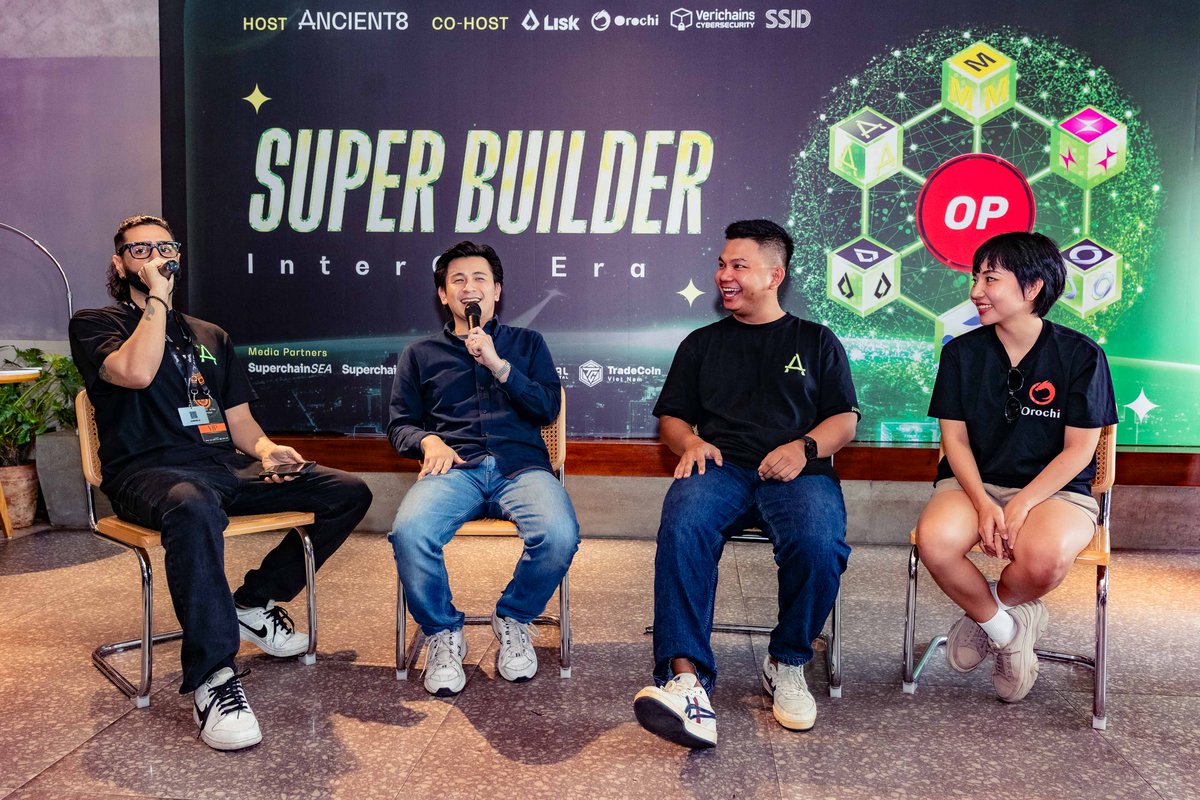 Lisk SEA (@lisksea) on Twitter photo Honest opinion on SuperBuilder: 🔥🔥🔥
It's always great to see a room full of real builders emitting BIG BUIDL ENERGY and topping it with some fine networking.
Everyone is cooking. Big things are coming. Stay in the loop. ♾️
Shoutout to <a href="/Ancient8_gg/">Ancient8 (🎮,🟢)</a> for organizing this, and Honest opinion on SuperBuilder: 🔥🔥🔥
It's always great to see a room full of real builders emitting BIG BUIDL ENERGY and topping it with some fine networking.
Everyone is cooking. Big things are coming. Stay in the loop. ♾️
Shoutout to <a href="/Ancient8_gg/">Ancient8 (🎮,🟢)</a> for organizing this, and