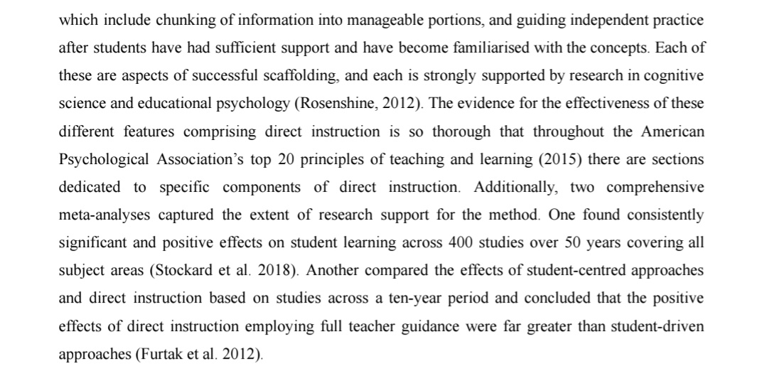 <a href="/dperkinsed/">Drew Perkins</a> There are so many examples but will continue to add to this one. From today. Stockard (D.I. in the Becker-Engelmann tradition) next to Rosenshine etc. If it's positive evidence, treated as 'the same'.
researchandeducation.ro/2025/06/30/dis…