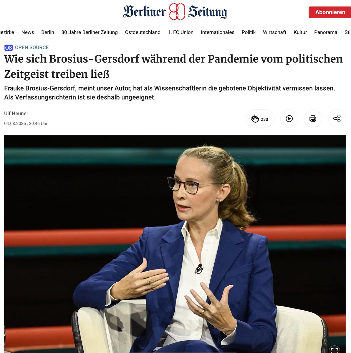 „Auf das Paradoxon, dass Geimpfte mit der aufgezwungenen Impfung bislang Ungeimpfter vor einer Ansteckung geschützt werden sollen, weil diese Impfung nicht vor Ansteckung schützt, gehen die beiden Autoren gar nicht ein. 
Das wäre aber ihre Pflicht gewesen als reflektierte