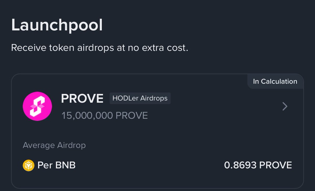 Ağustos art arda arzlarla başladı.

Dün $TOWNS bugün hemen üstüne $PROVE

Kilitli tutulan #BNB başına yaklaşık 0.87 bedava @succinctlabs tokenı veriyor.🪂