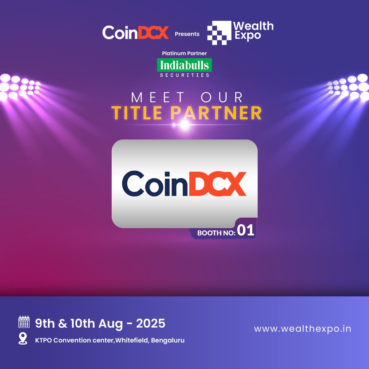 ⏳ Seats are filling fast for Wealth Expo 2025 – Bengaluru!

Don’t miss India’s biggest gathering of retail traders—two days of power talks, live demos, and exclusive networking.

💡 *Why Join?*  
• 30+ sessions with 50+ experts  
• Deep dive into Options, Crypto, Algo &amp; more