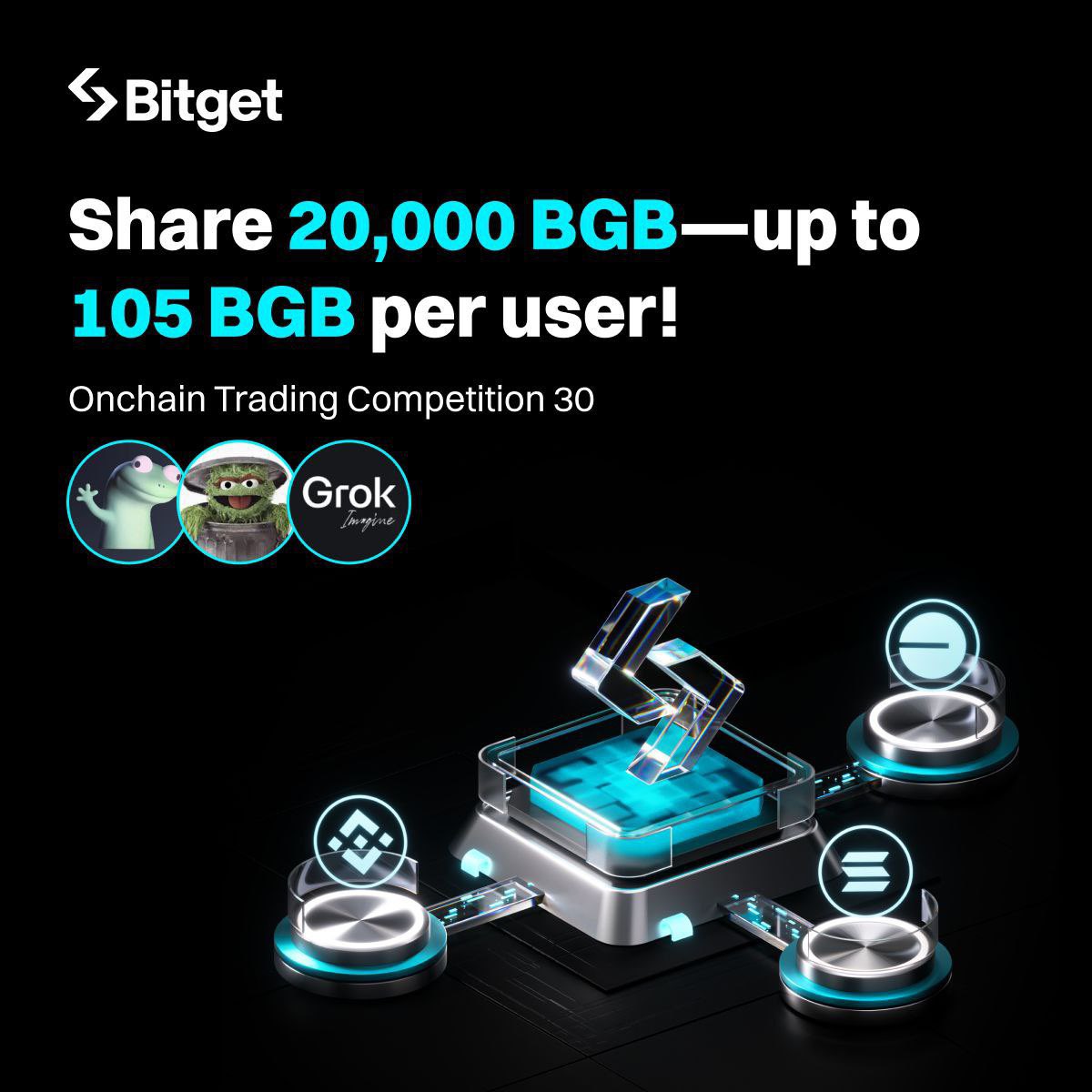🥳Fase 30 da Competição de Trading Onchain: Compartilhe o Prêmio Total de 20.000 BGB, Ganhe até 105 BGB Máximo🛍

✍️Regras da Competição:⬇️
1️⃣ Após o registro, a compra de Lizard, Imagine ou GOR será contabilizada no ranking
2️⃣ O ranking é classificado pelo volume acumulado de
