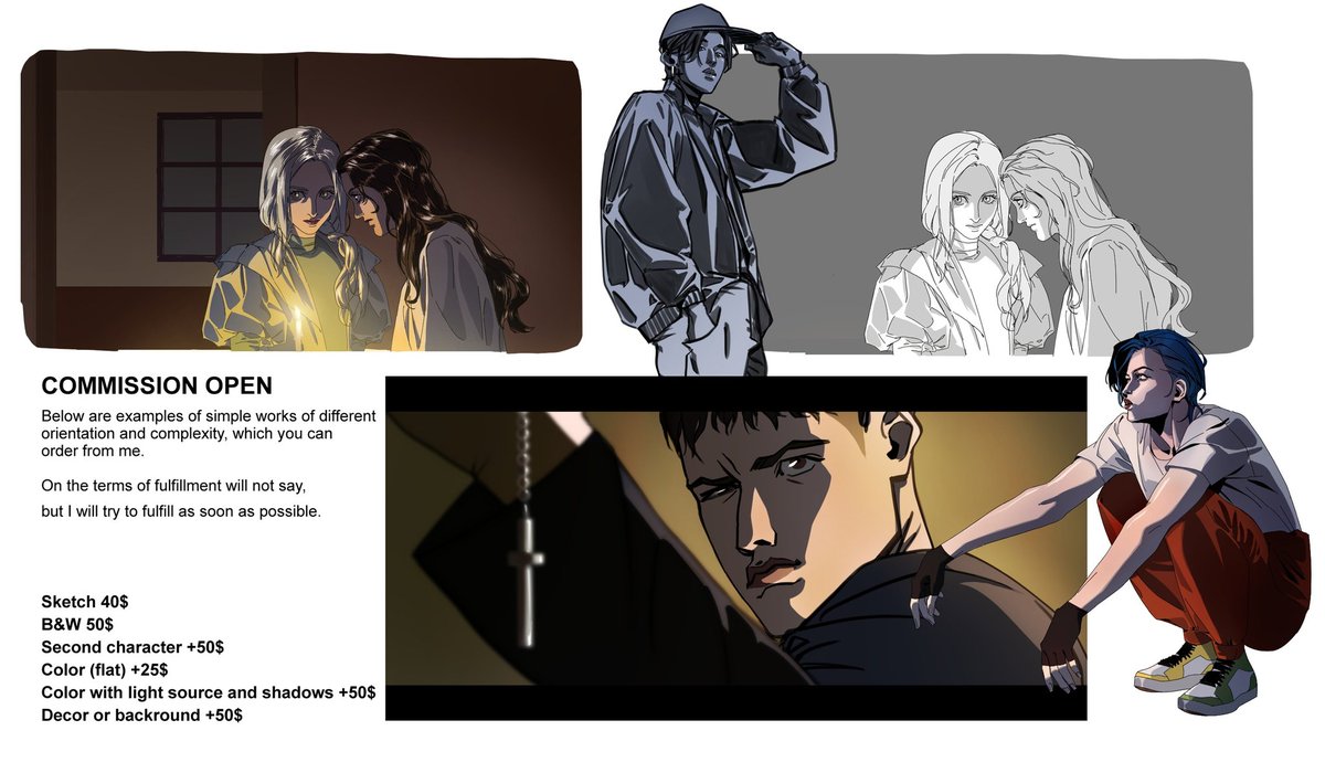 Hey, guys.
Urgently need commission due to being sick and unable to go out to regular job for the time being.
Anybody is welcome, write to DM.