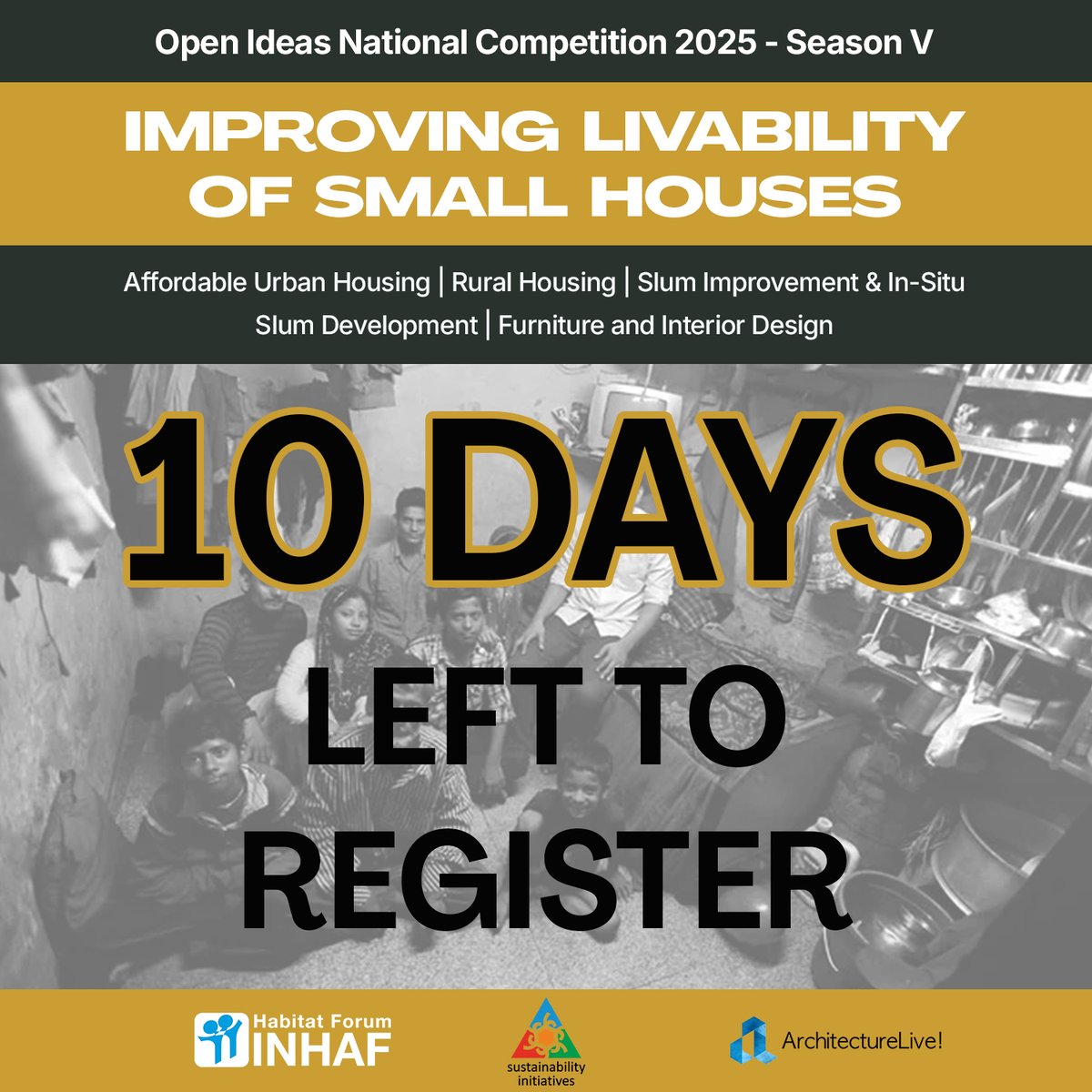 Habitat Forum (INHAF) and Sustainability Initiatives, Pune, cordially invite you to participate in the Open Ideas National Competition (OINC) 2025 Season V on "Improving the Livability of Small Houses."

For registration and further details, please visit: inhaf.org/open-idea-nati…
