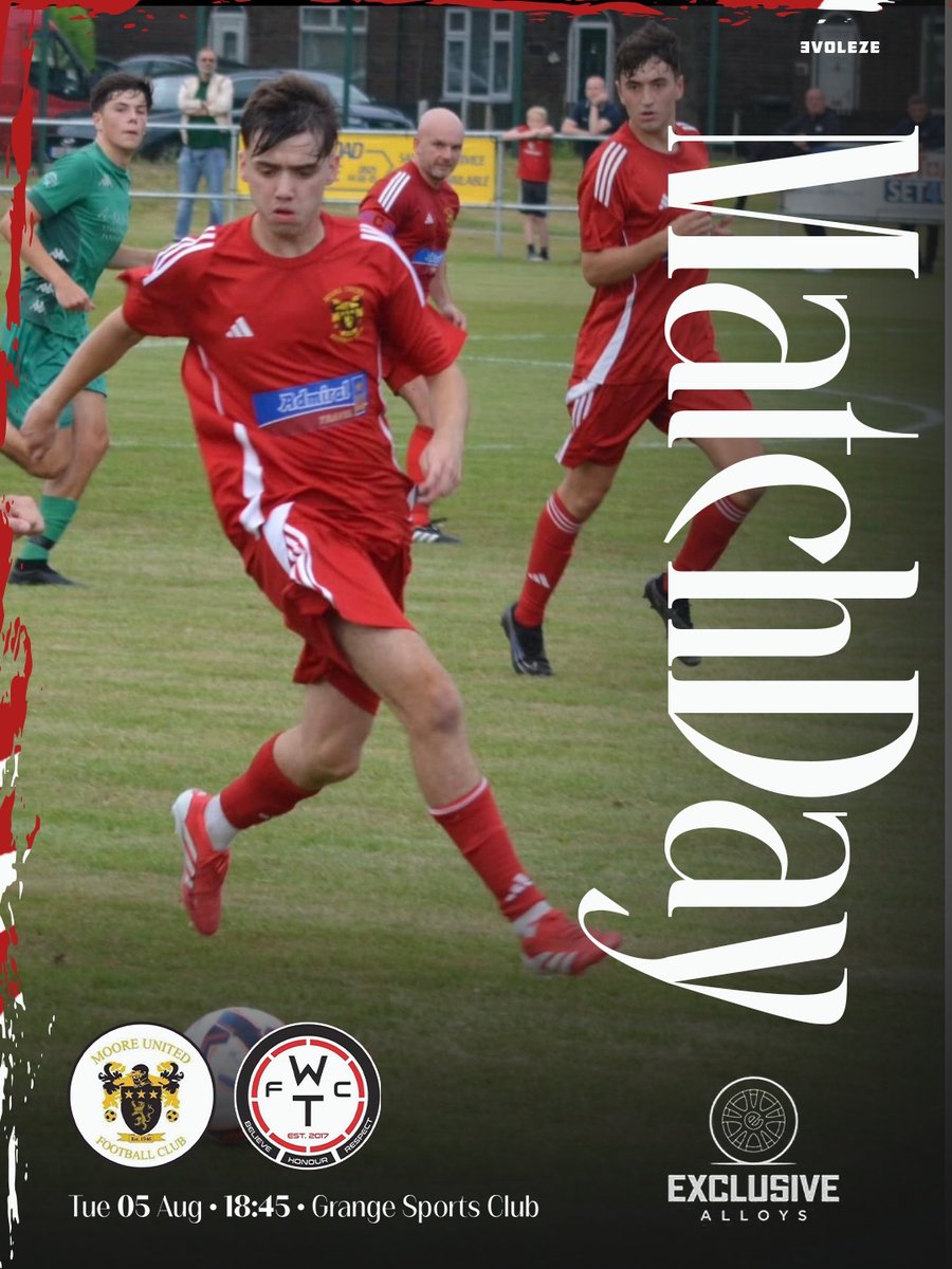 Moore United FC (@mooreutdfc) on Twitter photo Match Day 3
Get down and support the lads as we look to build on the first two games.
🆚 <a href="/WiganTownFC/">Wigan Town Football Club</a>
KO 6.45pm
🏆 <a href="/CheshireFL/">Cheshire Football League ⚽️</a> Match Day 3
Get down and support the lads as we look to build on the first two games.
🆚 <a href="/WiganTownFC/">Wigan Town Football Club</a>
KO 6.45pm
🏆 <a href="/CheshireFL/">Cheshire Football League ⚽️</a>