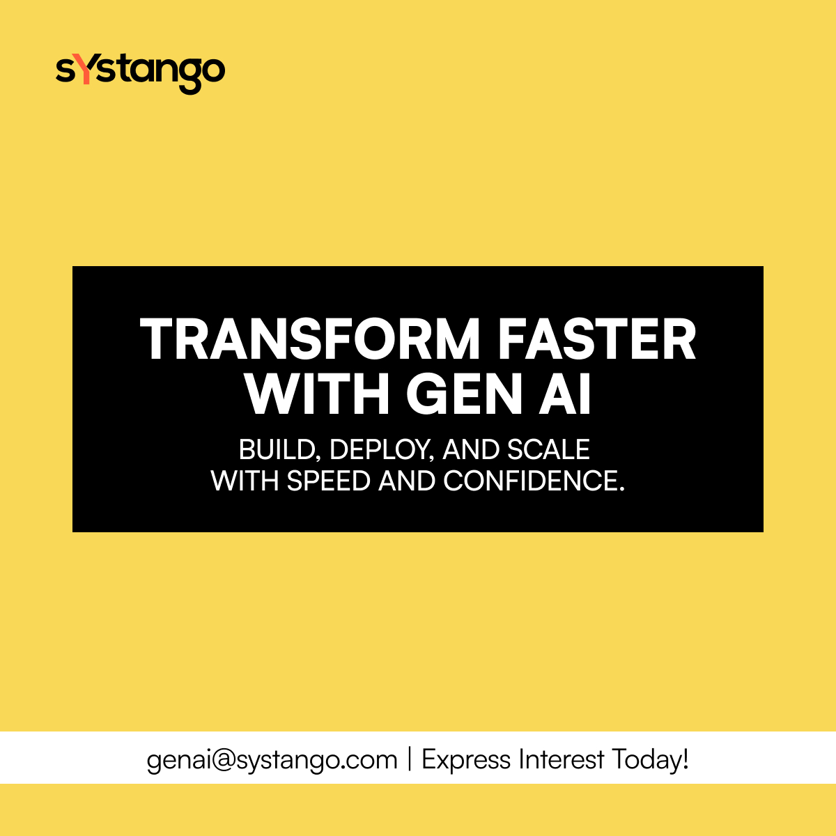 Systango | Digital Engineering Company (@systango) on Twitter photo Your GenAI strategy doesn’t need more tech, it needs execution.
Systango’s #GenAI Studio helps UK enterprises go from idea to impact, fast.
Hear from our CEO and see how we deliver real business outcomes.
📩 genai@systango.com
#Systango #SystangoGenAI #DigitalTransformation Your GenAI strategy doesn’t need more tech, it needs execution.
Systango’s #GenAI Studio helps UK enterprises go from idea to impact, fast.
Hear from our CEO and see how we deliver real business outcomes.
📩 genai@systango.com
#Systango #SystangoGenAI #DigitalTransformation