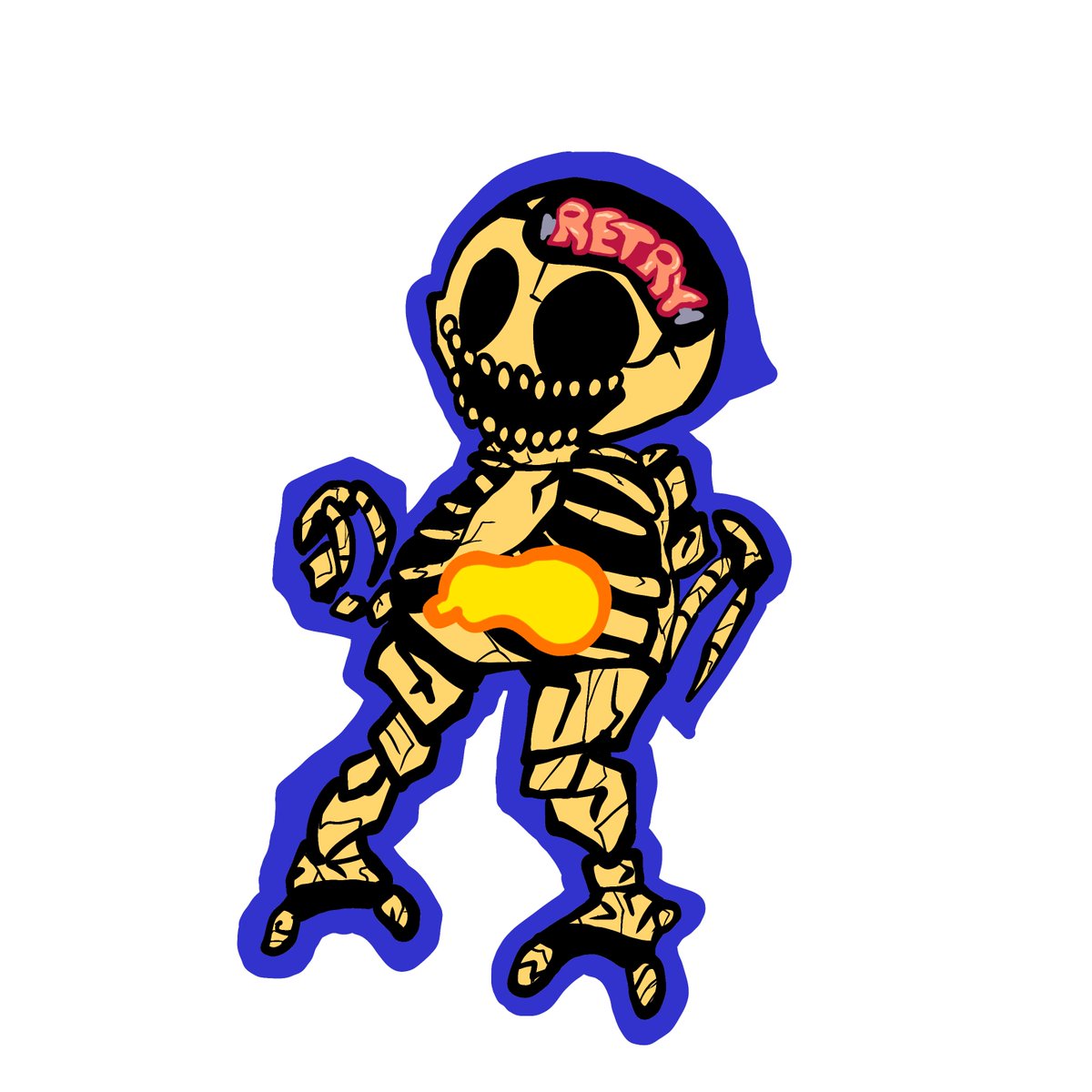 was up all night finishing monsters sprites heres a tease of how his gameover animation design looks #fnf #fnfmonster #fanart #fridaynightfunkin