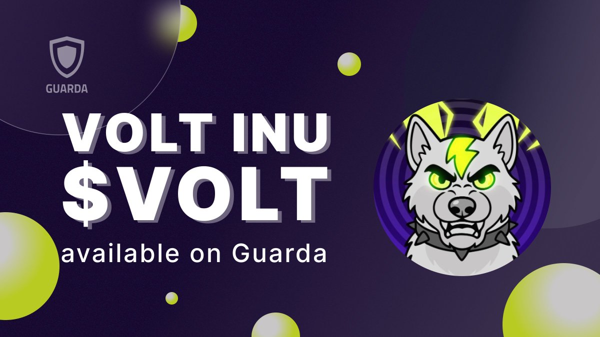 GUARDA 💎 WALLET (@guardawallet) on Twitter photo Swap $VOLT on Guarda Wallet ⚡
Friendly reminder – you can safely store and exchange <a href="/VoltInuOfficial/">Volt Inu ⚡️</a> using Guarda. Our non-custodial solution gives you complete control while keeping things simple.
Get started with #VOLT on Guarda today
🔗 jgdqf.app.link/volt-wallet Swap $VOLT on Guarda Wallet ⚡
Friendly reminder – you can safely store and exchange <a href="/VoltInuOfficial/">Volt Inu ⚡️</a> using Guarda. Our non-custodial solution gives you complete control while keeping things simple.
Get started with #VOLT on Guarda today
🔗 jgdqf.app.link/volt-wallet