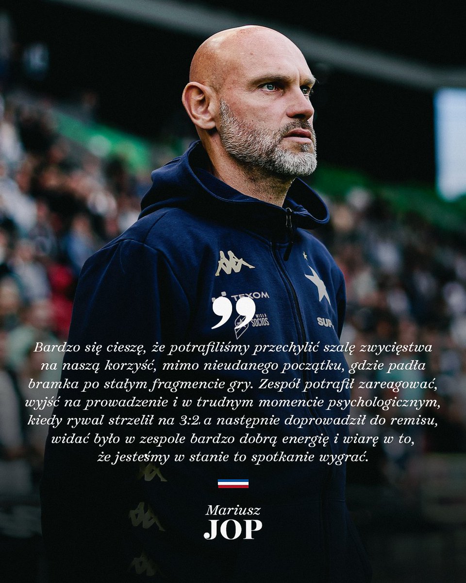 WislaKrakowSA's tweet photo. Determinacja i charakter zaważyły 🕵️♂️
Mariusz Jop po meczu #TYCWIS ▶️ https://t.co/ecUptfgLNP https://t.co/GJCctuQ580