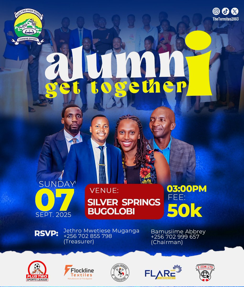Life gives us brief moments with another and in them we get memories that last a lifetime. Let's gear up for a massive alumni get together that's happening in a month's time from now and we create more for we remember moments not the days🔥🎈.