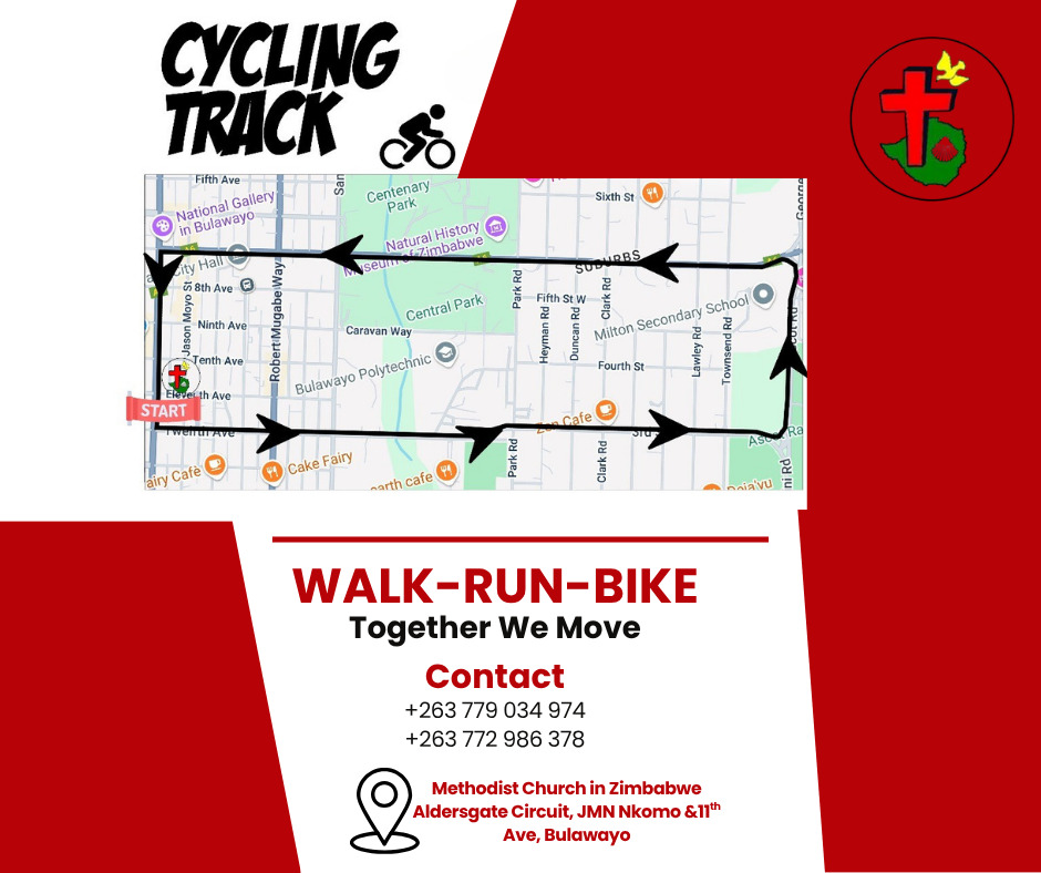 Paid Advert:
Join the Methodist Church in Zimbabwe for "WALK-RUN-BIKE: Together We Move" Family Fun Day on Saturday, 16 August 2025! Enjoy a day filled with joy, exciting games, and unforgettable moments for the whole family, all while supporting a great cause. 

Register now for