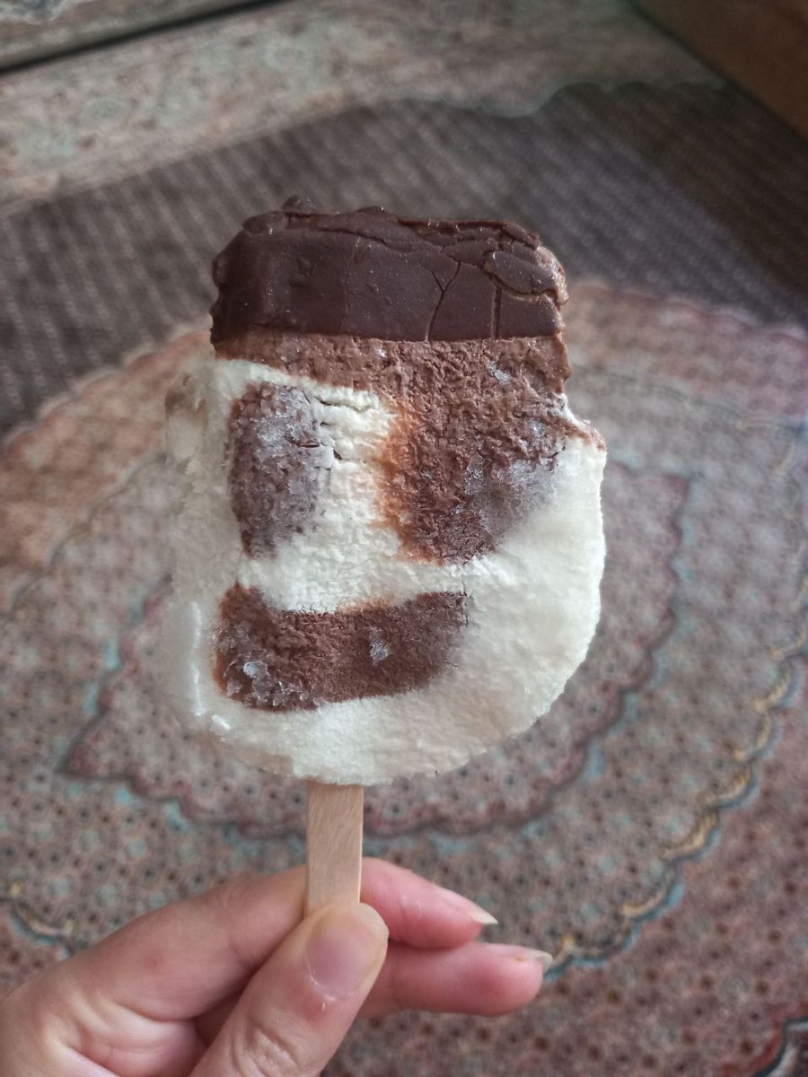 بستنی گرفتم که بخورم خنک بشم شکلشو دیدم بیشتر حرص خوردم🤦😂