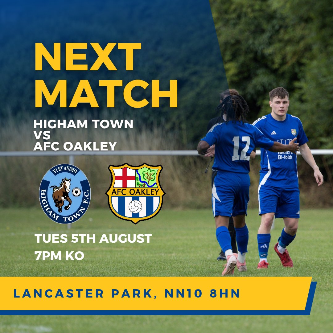 AFC Oakley (@afc_oakley) on Twitter photo Another preseason outing this evening as we take on <a href="/HighamFC/">Higham Town F.C.</a> of the Northants Prem. Season still feels miles away but another good test to prepare with Another preseason outing this evening as we take on <a href="/HighamFC/">Higham Town F.C.</a> of the Northants Prem. Season still feels miles away but another good test to prepare with