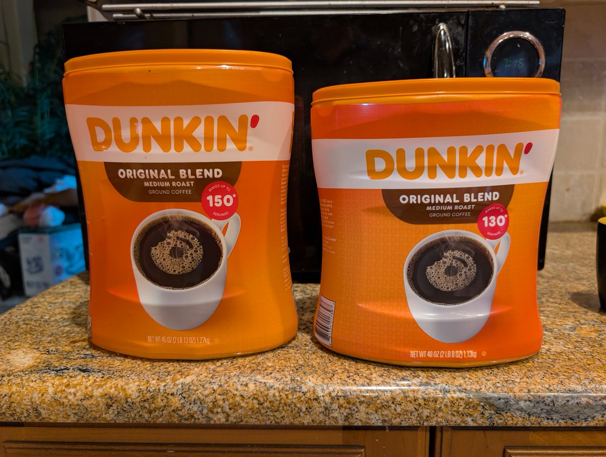 Bad Result of Non-Awareness of Data. At breakfast yesterday my old container of coffee ran out, so I opened the new one I had recently bought in the same microlocation in the same Costco store where I had bought the previous one. I became dimly aware the new one was smaller than