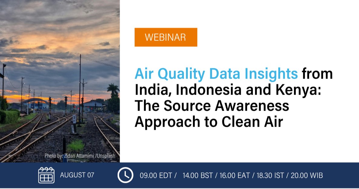WRI Ross Center for Sustainable Cities (@wrirosscities) on Twitter photo 🔜 This Thursday, join <a href="/CleanAirCAC/">Clean Air Catalyst</a> to explore Source Awareness: a catalytic approach to air quality management for cities and regions built on a shared understanding of local sources of pollution & co-creation of actionable solutions.
Register now bit.ly/4fkLBK7 🔜 This Thursday, join <a href="/CleanAirCAC/">Clean Air Catalyst</a> to explore Source Awareness: a catalytic approach to air quality management for cities and regions built on a shared understanding of local sources of pollution & co-creation of actionable solutions.
Register now bit.ly/4fkLBK7