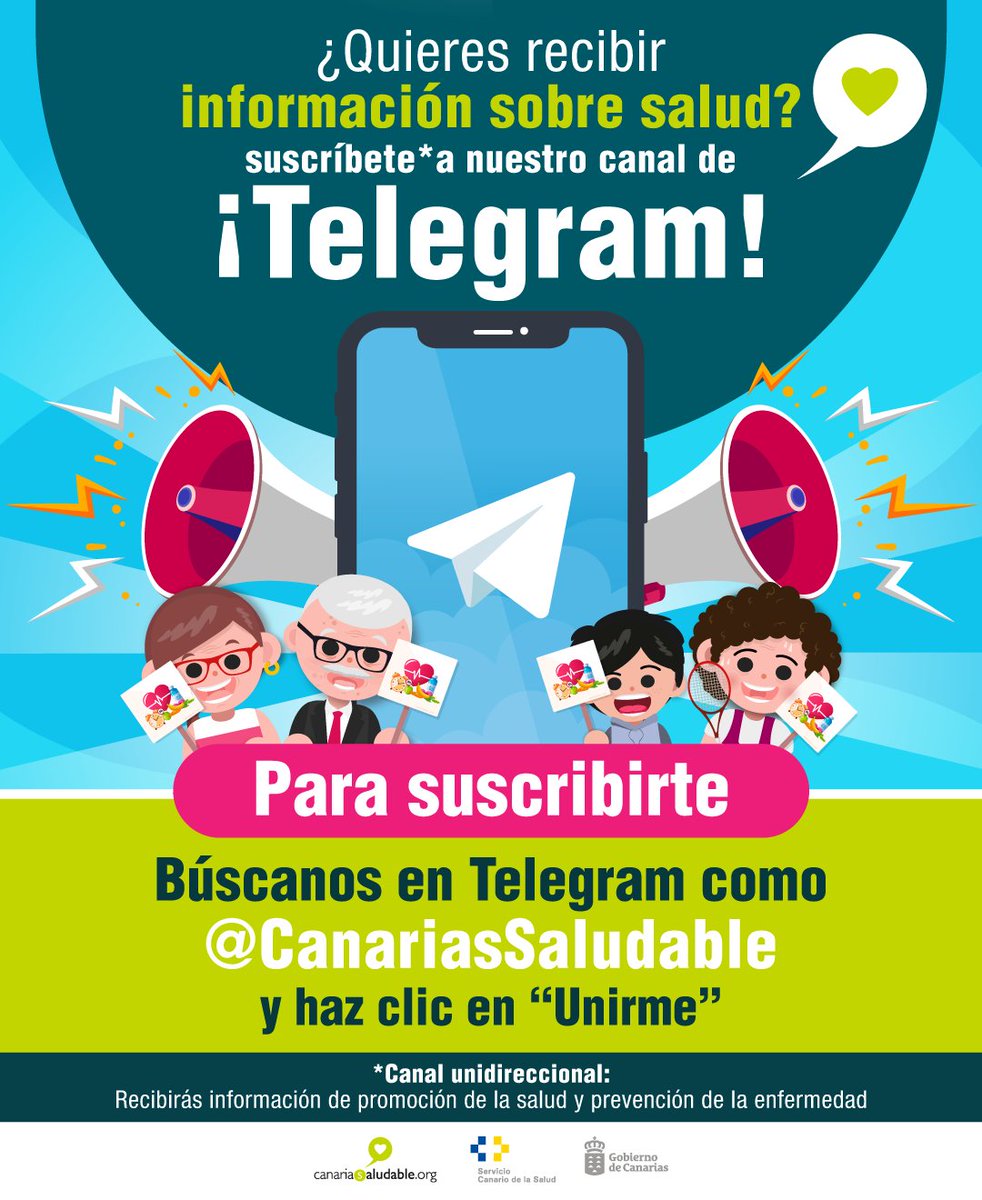 CanariaSaludable (@cansaludable) on Twitter photo Suscríbete a nuestro canal de Telegram:
✅ Busca @CanariasSaludable en Telegram
✅ También puedes acceder por este enlace:
t.me/CanariasSaluda…
Así de fácil recibirás información sobre nuestros contenido.
<a href="/SanidadGobCan/">Sanidad Gobcan</a> <a href="/PresiCan/">Presidencia GobCan</a> <a href="/JuventudCanaria/">JuventudCanaria.com</a> <a href="/112canarias/">112 Canarias</a> <a href="/012Gobcan/">012Gobcan</a> Suscríbete a nuestro canal de Telegram:
✅ Busca @CanariasSaludable en Telegram
✅ También puedes acceder por este enlace:
t.me/CanariasSaluda…
Así de fácil recibirás información sobre nuestros contenido.
<a href="/SanidadGobCan/">Sanidad Gobcan</a> <a href="/PresiCan/">Presidencia GobCan</a> <a href="/JuventudCanaria/">JuventudCanaria.com</a> <a href="/112canarias/">112 Canarias</a> <a href="/012Gobcan/">012Gobcan</a>