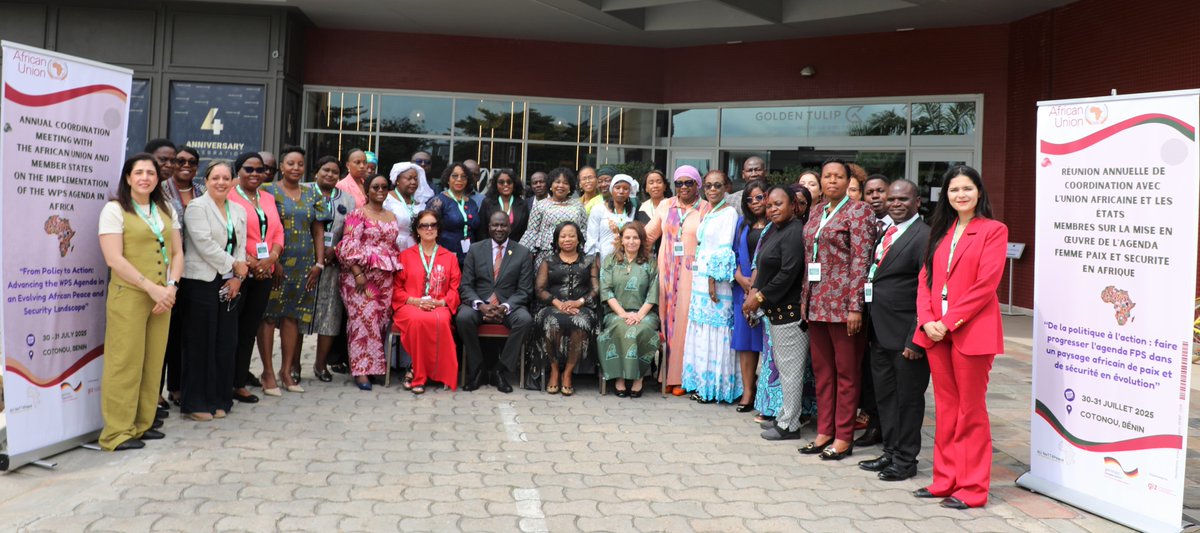 The #WPS Coordination Meeting in 🇧🇯 has concluded!🔑outcomes🔷Strengthened #AU &amp; #MSs commitments to accelerate #UNSCR1325🔷Bold priorities&amp;innovative strategies identified for '25-'30 to fast-track the #WPS Agenda🔷Enhanced N&amp;R coordination mechanisms for effective delivery(1/2)