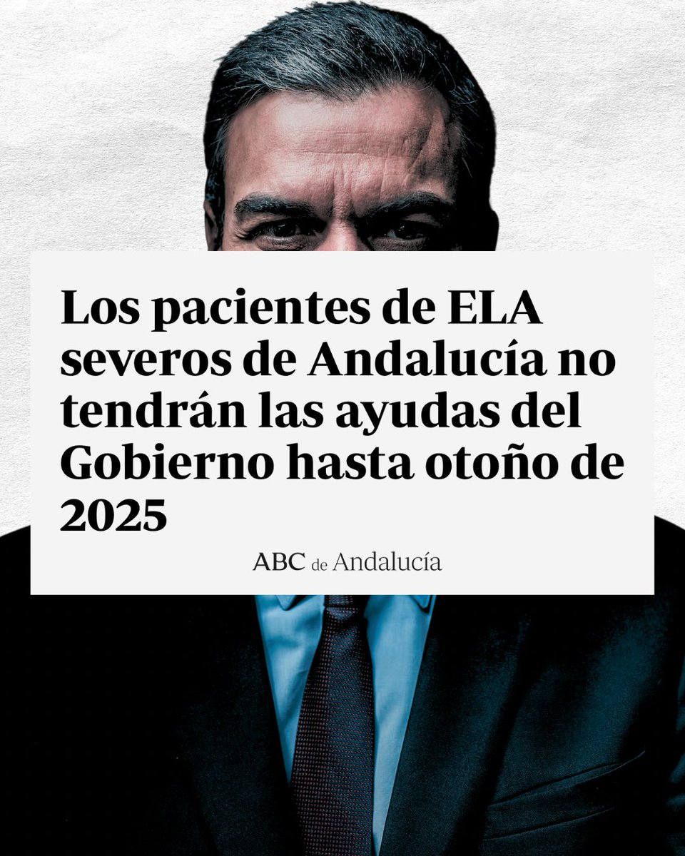 Los pacientes de ELA no pueden esperar más.

El Gobierno de Sánchez y Montero los abandona y les da la espalda. 
abc.es/espana/andaluc…