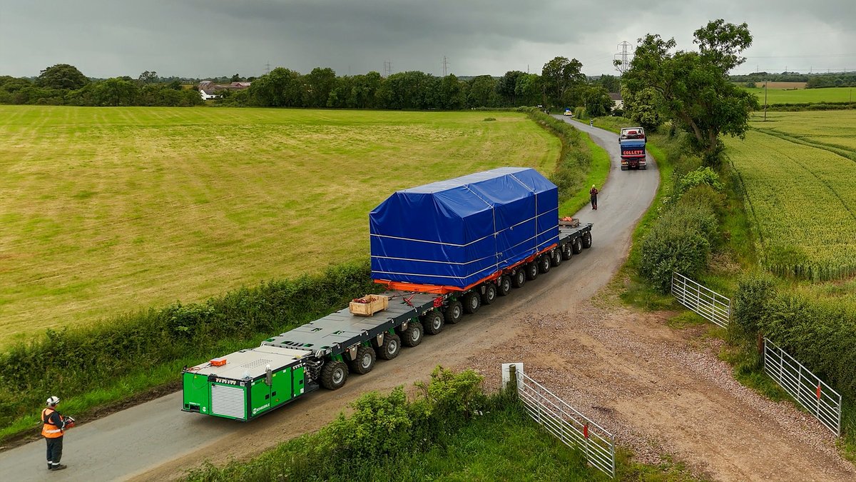 CollettLtd's tweet image. Supporting upgrades to the UK’s power infrastructure, Collett delivered a 234T stator &amp;amp; 198T transformer to Gretna Grid Stability Facility. With limited access, our team engineered a 16-axle SPMT solution for final delivery.

#HeavyTransport #PowerInfrastructure