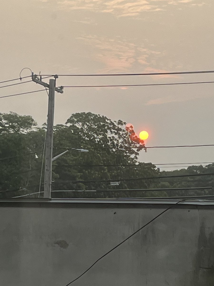 Looks ominous…..sunrise today.