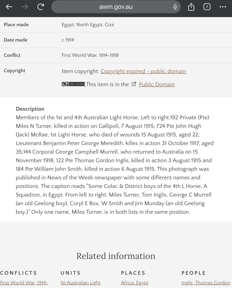 Ron Jones (@ron__jon8s) on Twitter photo Just acknowledge the 1st & 4th Lighthorse Regiment troopers from Colac, Vic, many who were KIA.
Why deliberately crop the .<a href="/AWMemorial/">Aust War Memorial</a> item # and caption?
awm.gov.au/collection/C40…
Don’t invent a stupid story about whalers. Was 1914 not 1915.
#FlixLies Just acknowledge the 1st & 4th Lighthorse Regiment troopers from Colac, Vic, many who were KIA.
Why deliberately crop the .<a href="/AWMemorial/">Aust War Memorial</a> item # and caption?
awm.gov.au/collection/C40…
Don’t invent a stupid story about whalers. Was 1914 not 1915.
#FlixLies