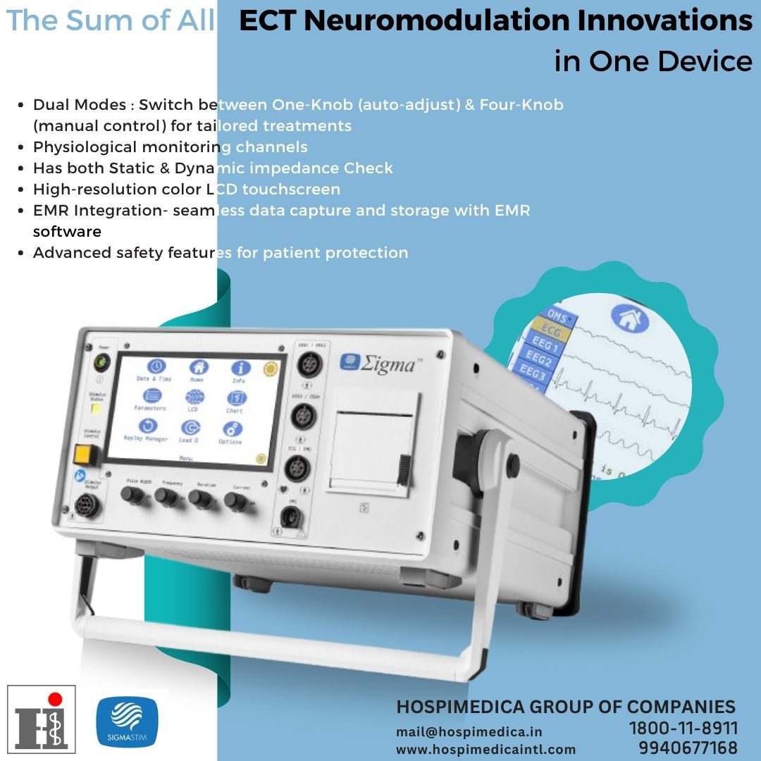 hospimedica5810's tweet image. SigmaStim Σigma ECT device is a powerhouse of neuromodulation technology, designed for precision, flexibility, and clinical safety.

#BrainImaging #NeuroscienceTools #ECT #Neurotech #neuroresearch #PediatricResearch #hospimedicainternational #neuromodulationtherapy #neurologists