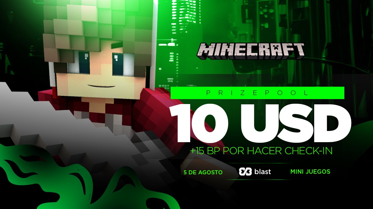 🟩 ¡HOY se juega con bloques, reflejos y estrategia!
🎮 Torneo de #Minecraft – Mini Juegos
💰 Premio: 10 USD
➕ +15 BP por hacer check-in
📅 5 de agosto | Eliminación directa

¿Estás listo para construir tu camino a la victoria?
👉 Inscribite acá:docs.google.com/forms/d/e/1FAI…