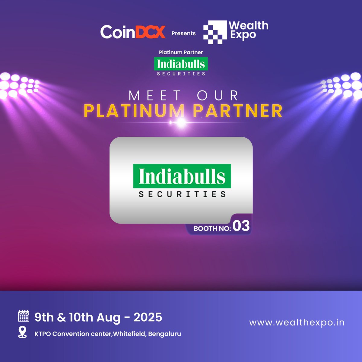 ⏳ Seats are filling fast for Wealth Expo 2025 – Bengaluru!

Don’t miss India’s biggest gathering of retail traders—two days of power talks, live demos, and exclusive networking.

💡 *Why Join?*  
• 30+ sessions with 50+ experts  
• Deep dive into Options, Crypto, Algo &amp; more