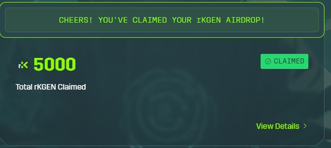 Psycho_Bot | 4i eSports (@psycho_dk_) on Twitter photo Cheers to another milestone! 🎉
Just claimed 5000 rKGEN from the KGeN Phase 1 Airdrop 💚
Huge shoutout to all the <a href="/4i_eSports/">4i eSports</a> members who believed, grinded, and farmed those K-Points nonstop — we made it happen together! 🔥
Let’s keep building.
$KGEN 🚀 #Web3Gaming #KGeN #4i Cheers to another milestone! 🎉
Just claimed 5000 rKGEN from the KGeN Phase 1 Airdrop 💚
Huge shoutout to all the <a href="/4i_eSports/">4i eSports</a> members who believed, grinded, and farmed those K-Points nonstop — we made it happen together! 🔥
Let’s keep building.
$KGEN 🚀 #Web3Gaming #KGeN #4i