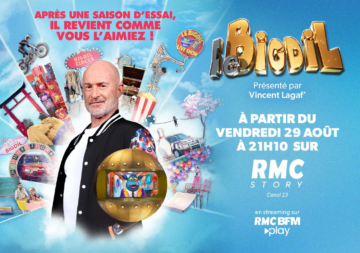 Bip bip ! Après une saison d'essai, il revient comme vous l'aimiez 🔥

Vincent Lagaf, Bill et les Gafettes et reviennent à partir du vendredi 29 août sur RMC Story et en streaming sur RMC BFM Play !