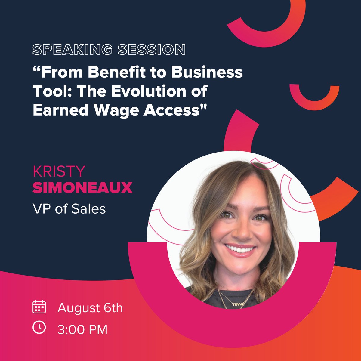 Don’t miss our session at TN Statewide Payroll Conference tomorrow!

🗓️ Wed, Aug 6 @ 3 PM
🎙️ Kristy Simoneaux, VP of Sales
💡 “From Benefit to Business Tool: The Evolution of Earned Wage Access”

Learn how #EWA drives retention, productivity &amp; payroll efficiency.

#TSPC2025