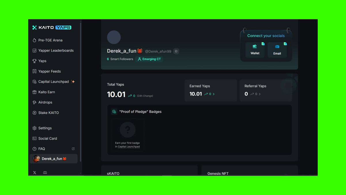 Derek_afun99.sui🎒💧👑 (@derek_afun99) on Twitter photo I was seriously ill for the past 3 days, so I had to put my day-to-day posts on how I interacted with <a href="/defidotapp/">Defi App 🎩</a> on hold.
Honestly, I was really sad to break the streak, but what brought me joy was that when I checked my Kaito dashboard, I discovered I moved from 7.18 yaps to I was seriously ill for the past 3 days, so I had to put my day-to-day posts on how I interacted with <a href="/defidotapp/">Defi App 🎩</a> on hold.
Honestly, I was really sad to break the streak, but what brought me joy was that when I checked my Kaito dashboard, I discovered I moved from 7.18 yaps to