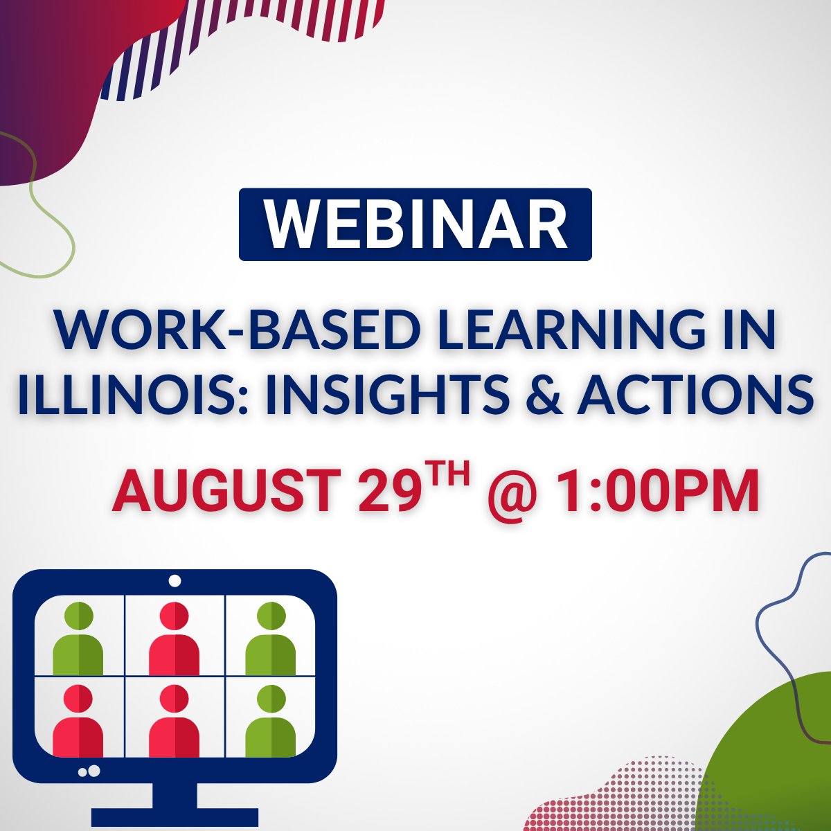 Save the date❗
The Work-Based Learning &amp; Apprenticeship Committee will unveil key findings &amp; recommendations for work-based learning with an open discussion on the next steps on August 20th. Reserve your spot: ow.ly/Xq3g50WzKJM

#ApprenticeshipIL #ApprenticeshipUSA